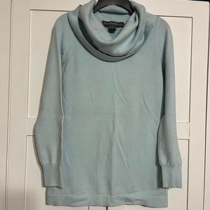 Baby blue cowl turtleneck sweater